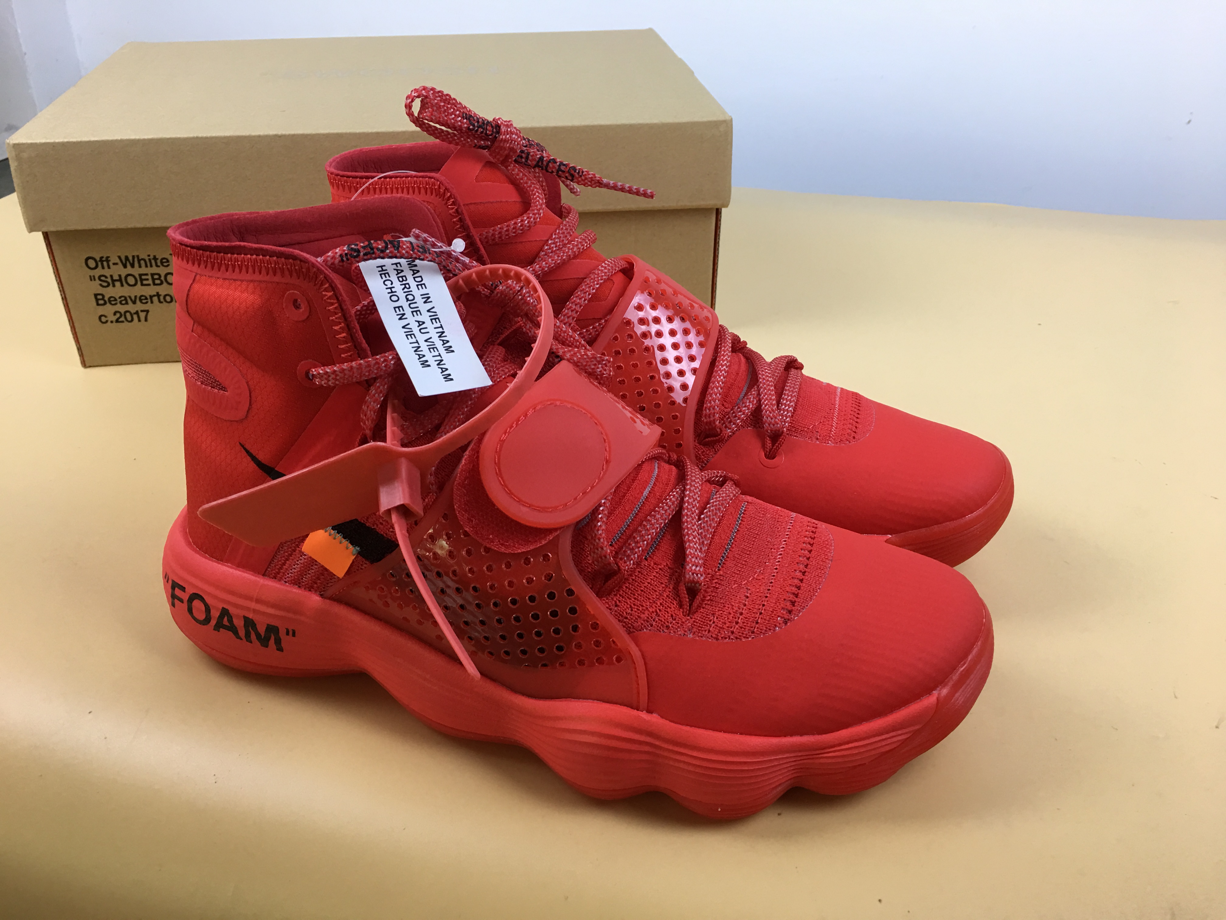 Nike Hyperdunk x 2017 OFF-WHITE All Red Shoes